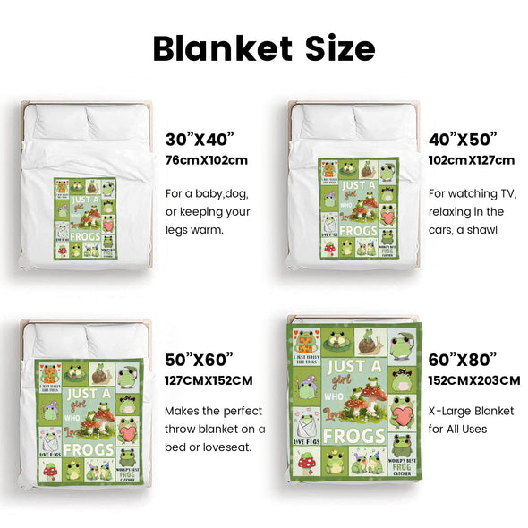 Frog Pattern Blanket Fleece Throw Blanket Super Soft Warm Gifts for Baby Girls Boys Kids Mom Grandma Room Decor