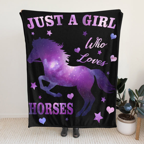 Horse Blanket Gift for Women Girl Who Loves Horses for Sofa Couch Bed Room Birthday Decor Bed Travel