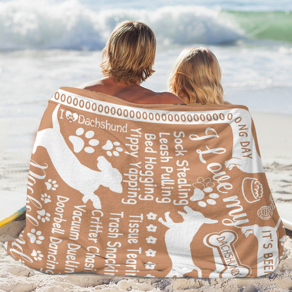 Dachshund Pattern Blanket Fleece Throw Blanket Super Soft Warm Gifts for Baby Girls Boys Kids Mom Grandma Room Decor