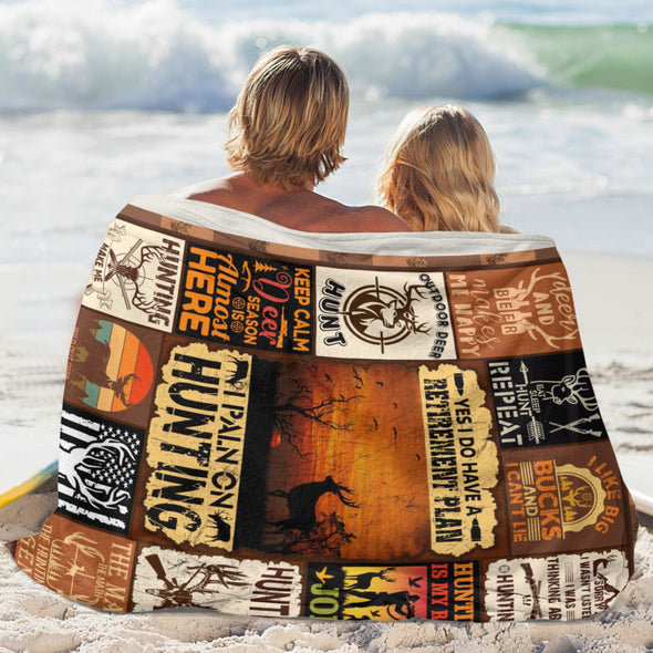 Deer Pattern Blanket Fleece Throw Blanket Super Soft Warm Gifts for Baby Girls Boys Kids Mom Grandma Room Decor