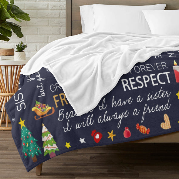 Sister Blanket Gifts, Throw Blankets Gift for Mothers Day, Christmas, Happy Birthday Gifts, Sisters Graduation Gifts Ideas for Women