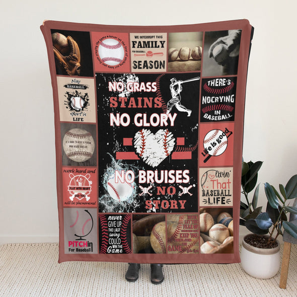 Baseball Pattern Blanket Fleece Throw Blanket Super Soft Warm Gifts for Baby Girls Boys Kids Mom Grandma Room Decor