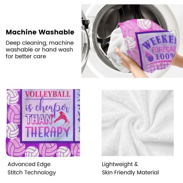 Volleyball Pattern Blanket Fleece Throw Blanket Super Soft Warm Gifts for Baby Girls Boys Kids Mom Grandma Room Decor