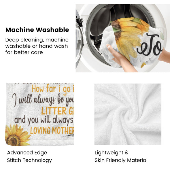 Sunflower Blanket Fleece Throw Blanket Super Soft Warm Gifts for Baby Girls Boys Kids Mom Grandma Room Decor