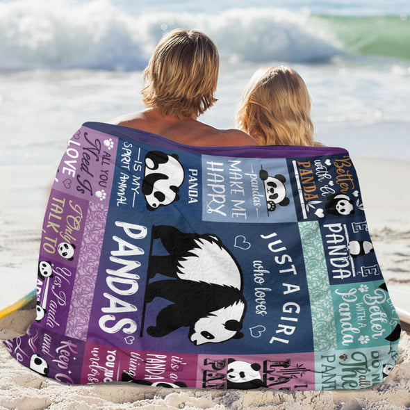 Panda Pattern Blanket Fleece Throw Blanket Super Soft Warm Gifts for Baby Girls Boys Kids Mom Grandma Room Decor