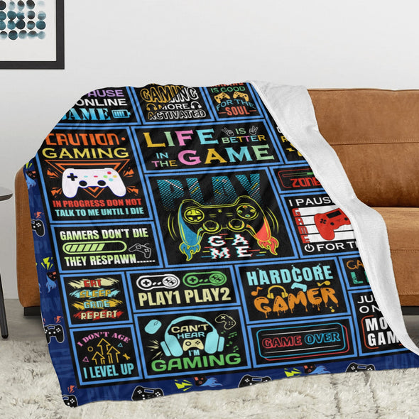 Gamer Blanket Fleece Throw Blanket Super Soft Warm Gifts for Baby Girls Boys Kids Mom Grandma Room Decor