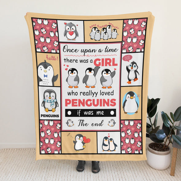Penguin Blanket Fleece Throw Blanket Super Soft Warm Gifts for Baby Girls Boys Kids Mom Grandma Room Decor