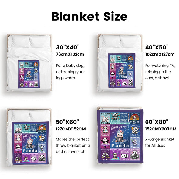 Panda Pattern Blanket Fleece Throw Blanket Super Soft Warm Gifts for Baby Girls Boys Kids Mom Grandma Room Decor