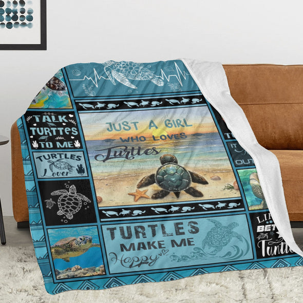 Turtle Pattern Blanket Fleece Throw Blanket Super Soft Warm Gifts for Baby Girls Boys Kids Mom Grandma Room Decor