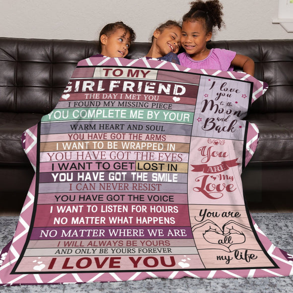 Gifts for Girlfriend Blanket, Girlfriend Birthday Gifts, Christmas Valentines Anniversary Throw Blanket for Her Women