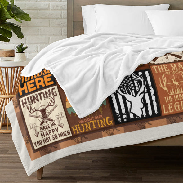 Deer Pattern Blanket Fleece Throw Blanket Super Soft Warm Gifts for Baby Girls Boys Kids Mom Grandma Room Decor