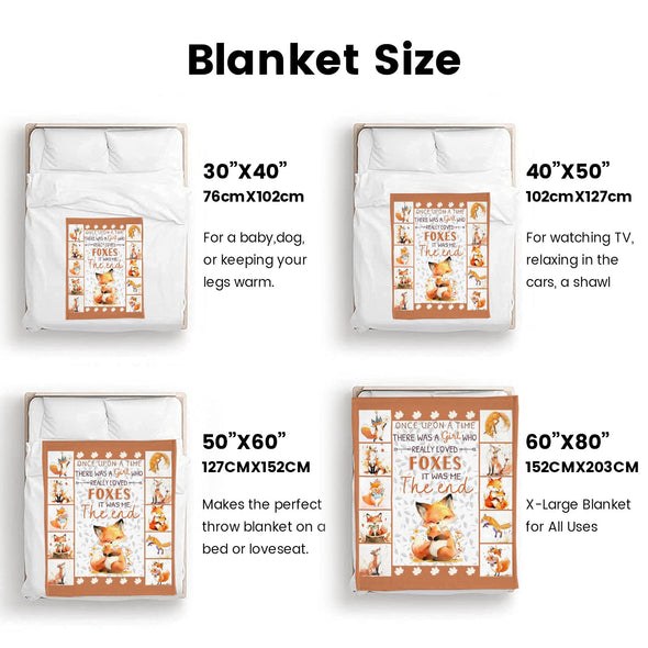 Fox Pattern Blanket Fleece Throw Blanket Super Soft Warm Gifts for Baby Girls Boys Kids Mom Grandma Room Decor