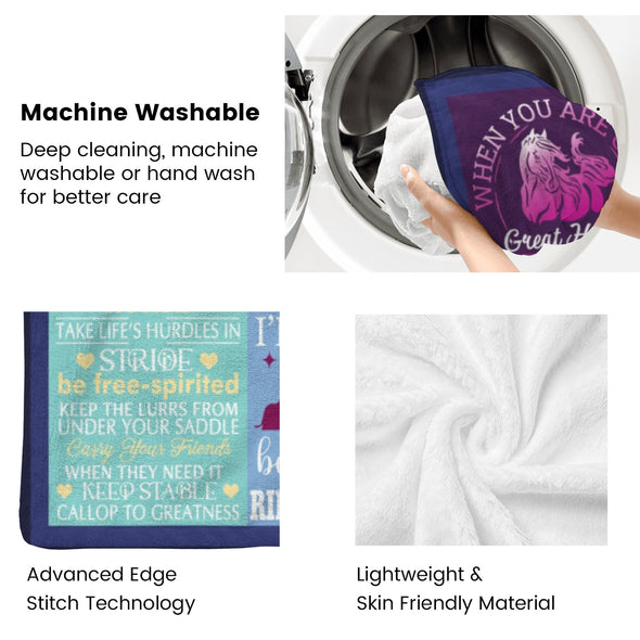 Horse Blanket Gift for Women Girl Who Loves Horses for Sofa Couch Bed Room Birthday Decor Bed Travel