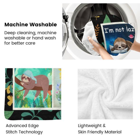 Sloth Blanket Gifts for Women Girls, Cozy Soft Sloths Throw Blanket for Men Kids Boys Christmas Birthday