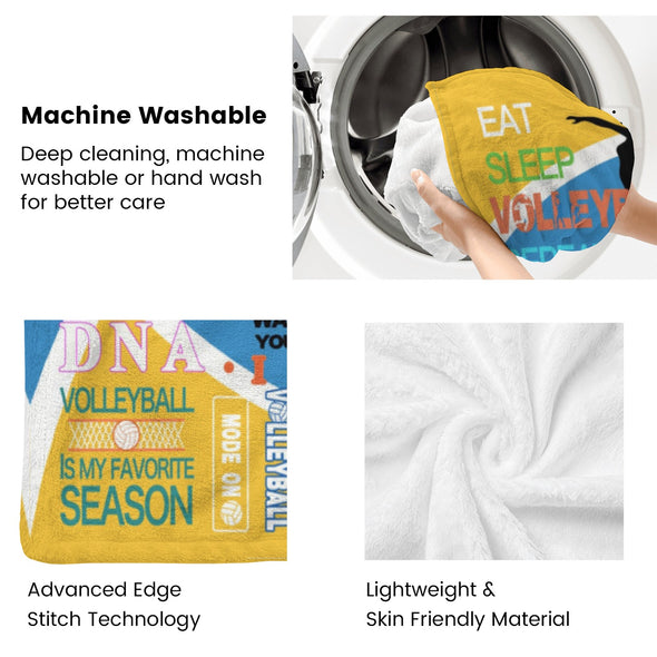 Volleyball Pattern Blanket Fleece Throw Blanket Super Soft Warm Gifts for Baby Girls Boys Kids Mom Grandma Room Decor