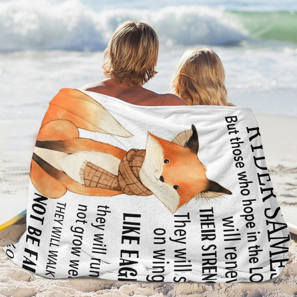 Fox Pattern Blanket Fleece Throw Blanket Super Soft Warm Gifts for Baby Girls Boys Kids Mom Grandma Room Decor