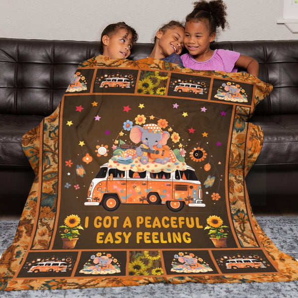 Elephant Blanket Fleece Throw Blanket Super Soft Warm Gifts for Girls Boys Kids Room Decor