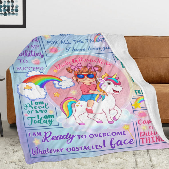 Unicorn Throw Blanket Super Soft Warm Cozy Fuzzy Plush Blanket Gifts for Girls Boys Kids Room Decor
