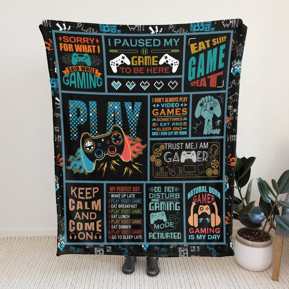 Gamer Blanket Fleece Throw Blanket Super Soft Warm Gifts for Baby Girls Boys Kids Mom Grandma Room Decor
