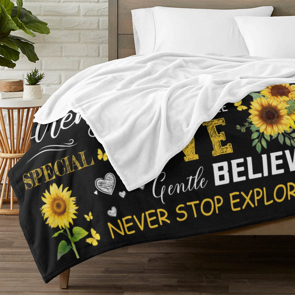 Sunflower Blanket Fleece Throw Blanket Super Soft Warm Gifts for Baby Girls Boys Kids Mom Grandma Room Decor