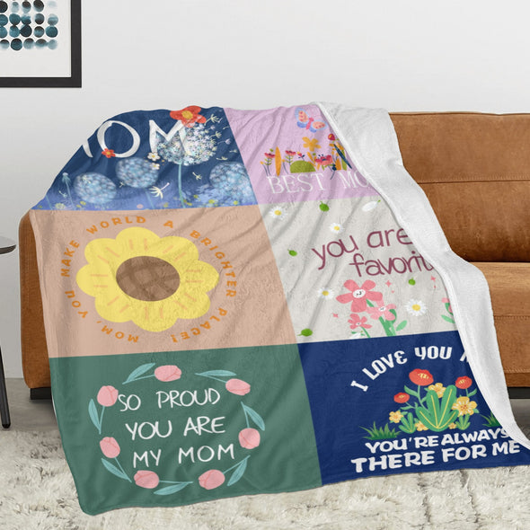 Mom Blanket Gifts for Mother's Day Christmas Birthday Throw from Daughter Son