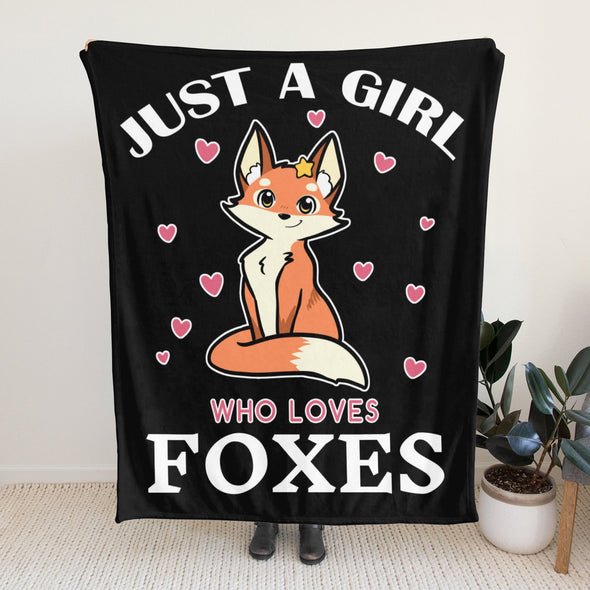 Fox Pattern Blanket Fleece Throw Blanket Super Soft Warm Gifts for Baby Girls Boys Kids Mom Grandma Room Decor