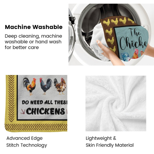 Chicken Pattern Blanket Fleece Throw Blanket Super Soft Warm Gifts for Baby Girls Boys Kids Mom Grandma Room Decor