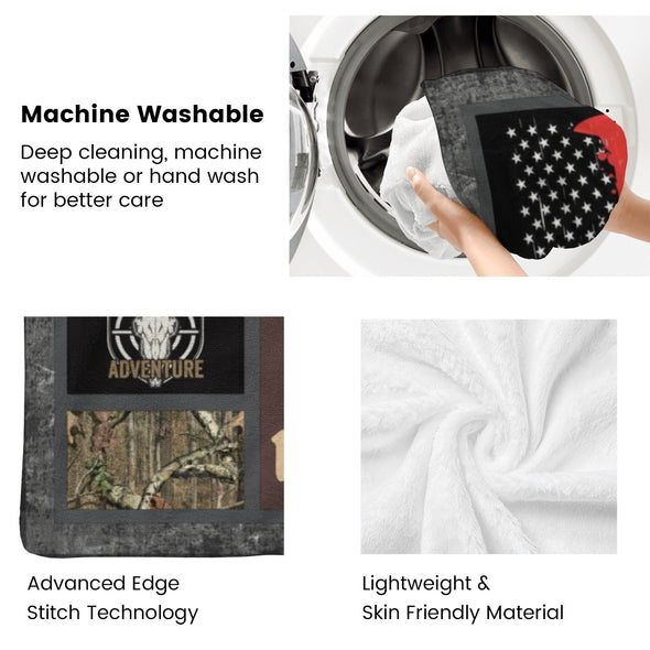 Deer Pattern Blanket Fleece Throw Blanket Super Soft Warm Gifts for Baby Girls Boys Kids Mom Grandma Room Decor