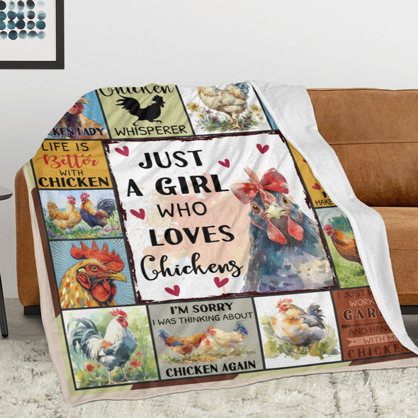 Chicken Pattern Blanket Fleece Throw Blanket Super Soft Warm Gifts for Baby Girls Boys Kids Mom Grandma Room Decor