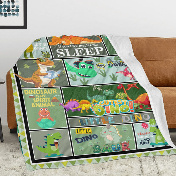 Dinosaur Blanket for Boys Kids Soft Flannel Blanket for Children's Toys are Suitable for Beds, Sofas and School Lunch Break-2-hml Balnket