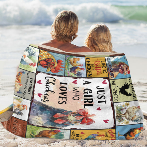 Chicken Pattern Blanket Fleece Throw Blanket Super Soft Warm Gifts for Baby Girls Boys Kids Mom Grandma Room Decor
