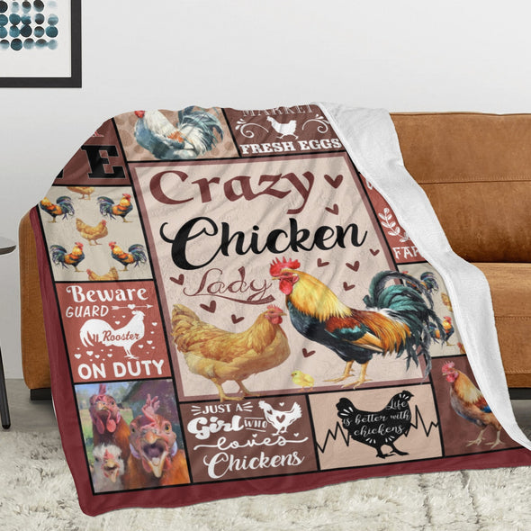 Chicken Pattern Blanket Fleece Throw Blanket Super Soft Warm Gifts for Baby Girls Boys Kids Mom Grandma Room Decor