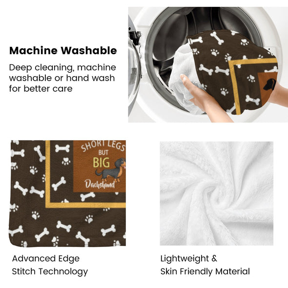 Dachshund Pattern Blanket Fleece Throw Blanket Super Soft Warm Gifts for Baby Girls Boys Kids Mom Grandma Room Decor