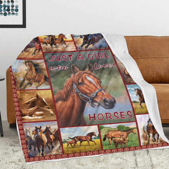 Horse Blanket Gift for Women Girl Who Loves Horses for Sofa Couch Bed Room Birthday Decor Bed Travel