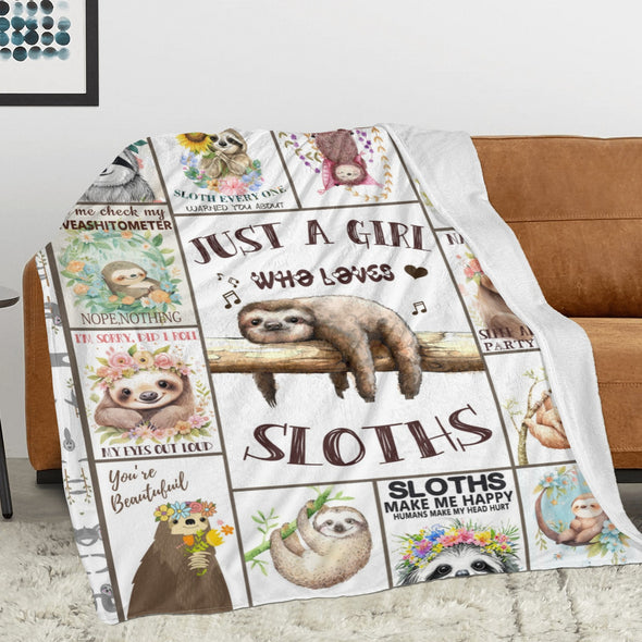 Sloth Blanket Gifts for Women Girls, Cozy Soft Sloths Throw Blanket for Men Kids Boys Christmas Birthday