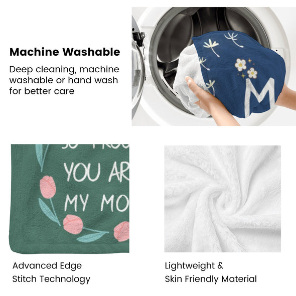 Mom Blanket Gifts for Mother's Day Christmas Birthday Throw from Daughter Son