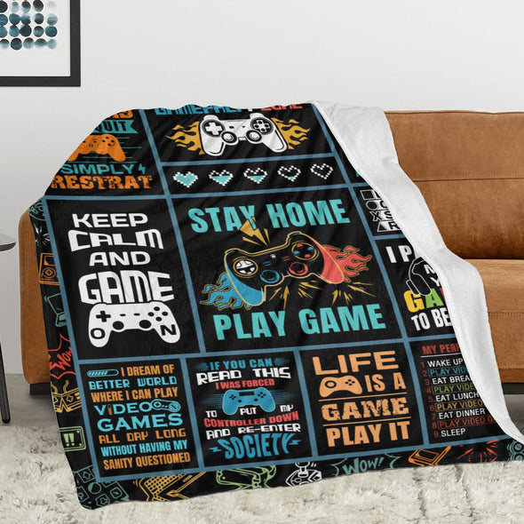 Gamer Blanket Fleece Throw Blanket Super Soft Warm Gifts for Baby Girls Boys Kids Mom Grandma Room Decor