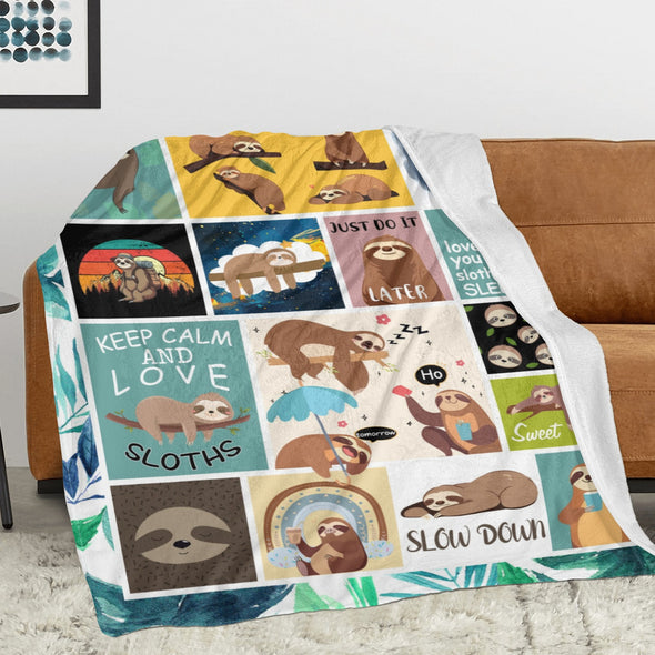 Sloth Blanket Gifts for Women Girls, Cozy Soft Sloths Throw Blanket for Men Kids Boys Christmas Birthday