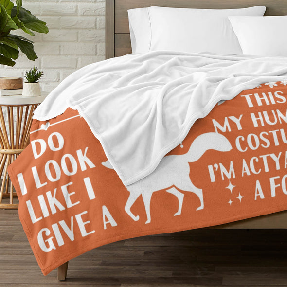 Fox Pattern Blanket Fleece Throw Blanket Super Soft Warm Gifts for Baby Girls Boys Kids Mom Grandma Room Decor