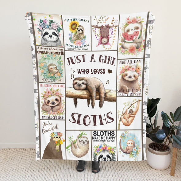 Sloth Blanket Gifts for Women Girls, Cozy Soft Sloths Throw Blanket for Men Kids Boys Christmas Birthday