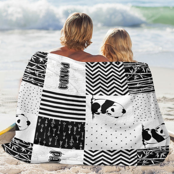 Panda Pattern Blanket Fleece Throw Blanket Super Soft Warm Gifts for Baby Girls Boys Kids Mom Grandma Room Decor