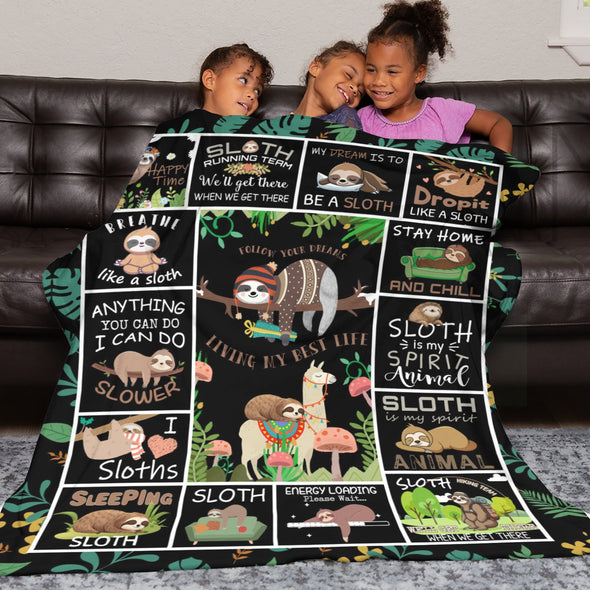 Sloth Blanket Gifts for Women Girls, Cozy Soft Sloths Throw Blanket for Men Kids Boys Christmas Birthday