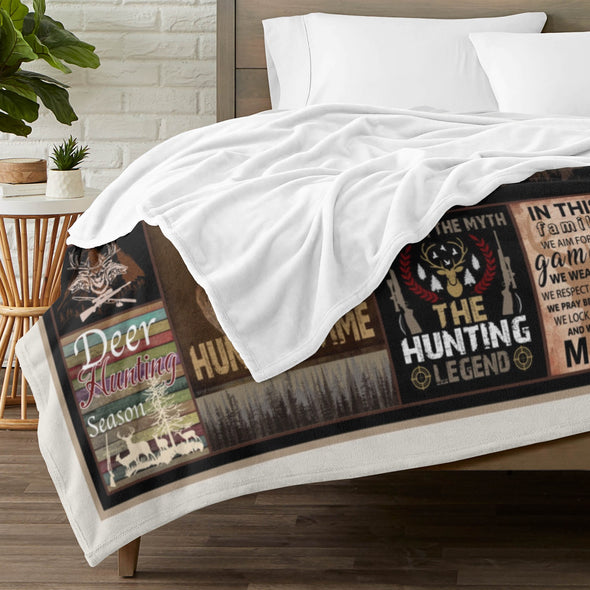 Deer Pattern Blanket Fleece Throw Blanket Super Soft Warm Gifts for Baby Girls Boys Kids Mom Grandma Room Decor