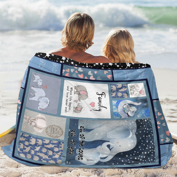 Elephant Blanket Fleece Throw Blanket Super Soft Warm Gifts for Girls Boys Kids Room Decor