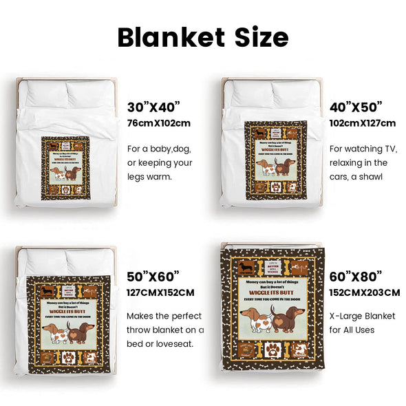 Dachshund Pattern Blanket Fleece Throw Blanket Super Soft Warm Gifts for Baby Girls Boys Kids Mom Grandma Room Decor