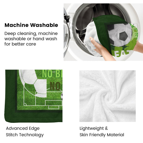 Soccer Blanket, Soccer Sports Themed Throw, Soft Nap Throw Blanket for Home Boys Girls Women Men Soccer Lovers Gifts