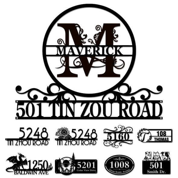 Custom Metal House Door Numbers Personalized Street Address Signs Mailbox Plaque for Outside Garden Housewarming Gift