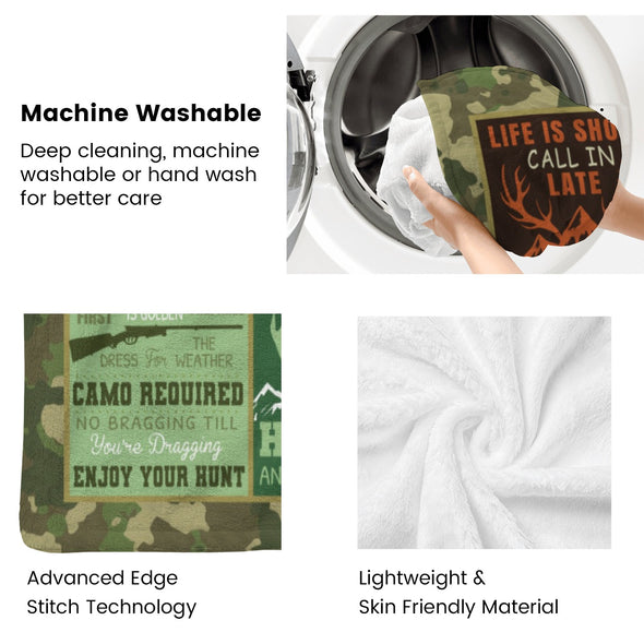 Deer Pattern Blanket Fleece Throw Blanket Super Soft Warm Gifts for Baby Girls Boys Kids Mom Grandma Room Decor