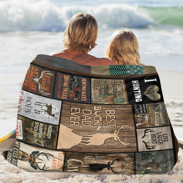 Deer Pattern Blanket Fleece Throw Blanket Super Soft Warm Gifts for Baby Girls Boys Kids Mom Grandma Room Decor