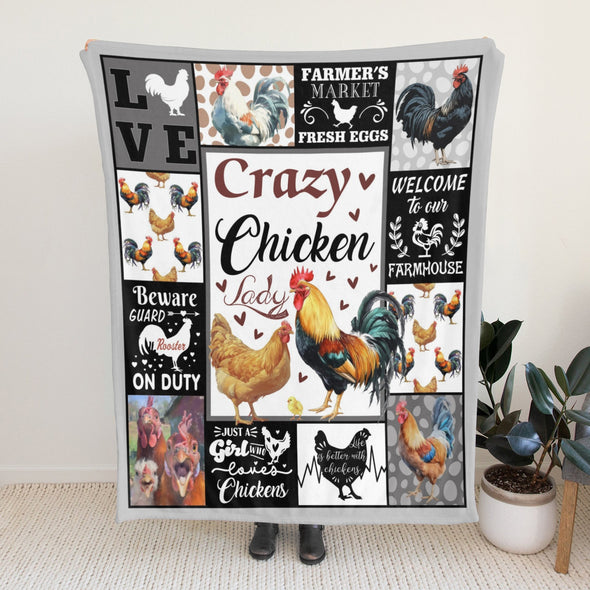 Chicken Pattern Blanket Fleece Throw Blanket Super Soft Warm Gifts for Baby Girls Boys Kids Mom Grandma Room Decor
